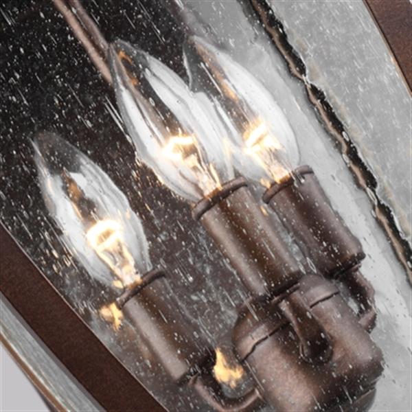 Generation Lighting Oakmont 3-Light Patina Bronze Outdoor Wall Lantern