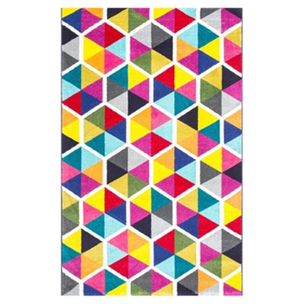 nuLOOM Maris Triangles 5-ft x 8-ft Multicolour Kids Area Rug