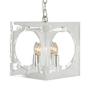 Design Living 10-in x 14-in Chrome 4-Light Acrylic Mini Pendant Light