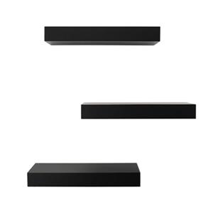 Nexxt Design Maine 12-in Black Floating Ledge Decorative Wall Shelf (3 Pack)