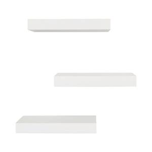 Kiera Grace Maine 12-in White Floating Ledge Decorative Wall Shelf (3 Pack)