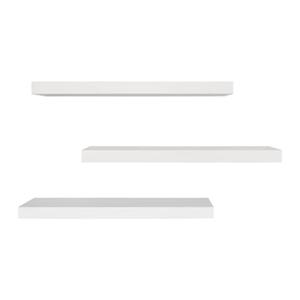 Nexxt Designs Floating Decorative Wall Shelf - 24-in - Set of 3 - White