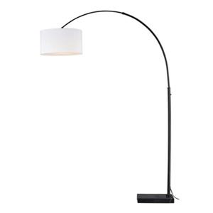 Cascadia Luna Instalux LED Bronze Motion Sensor Arc Floor Lamp Drum Shade
