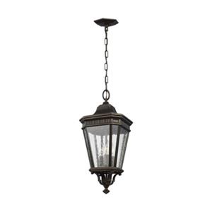 Feiss Cotswold Lane Collection 9.5-in x 21.5-in Bronze 3-Light Lantern Pendant Light