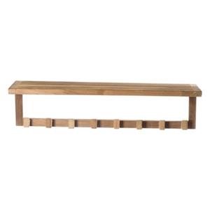 ARB Teak & Specialties Teak Wall Shelf with Hooks