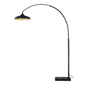 Cascadia Bacio Instalux LED Bronze Motion Sensor Arc Floor Lamp Dome Shade