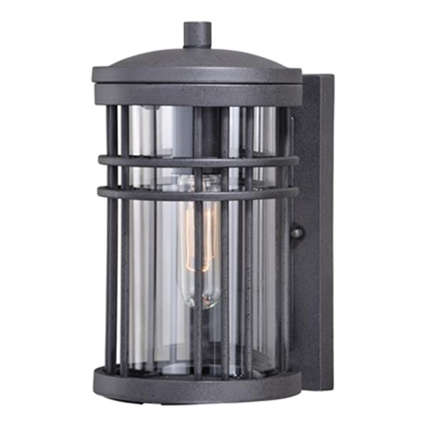 Cascadia Wrightwood 1-Light Dusk to Dawn Black Outdoor Wall Lantern