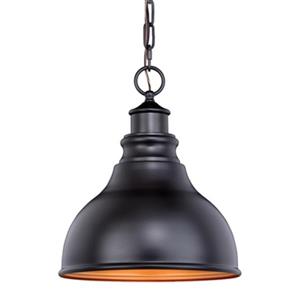 Cascadia Delano 1-Light Bronze Gold Farmhouse Outdoor Barn Pendant Light