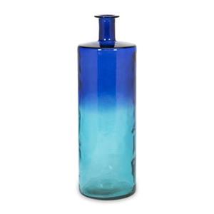 IMAX Worldwide Luzon 30-in Blue Tall Oversized Recycled Glass Vase