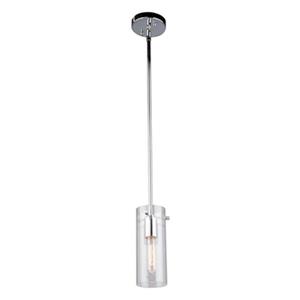 Artcraft Lighting Brinkley Collection 4.5-in x 9-in Chrome Mini Pendant Light
