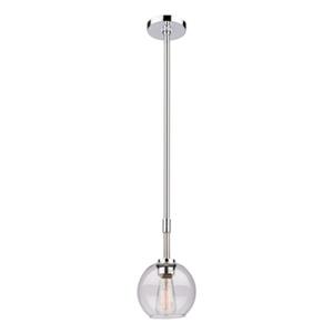 Steven & Chris by Artcraft Hamilton Collection 6.5-in x 6.5-in Brushed Nickel Globe Mini Pendant Light