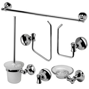 ALFI brand 6-Piece Chrome Bathroom Accessory Set