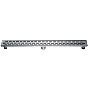 ALFI Brand Modern Stainless Steel Linear Shower Drain with Groove Holes