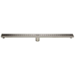 ALFI brand Modern Stainless Steel Linear Shower Drain with Groove Lines