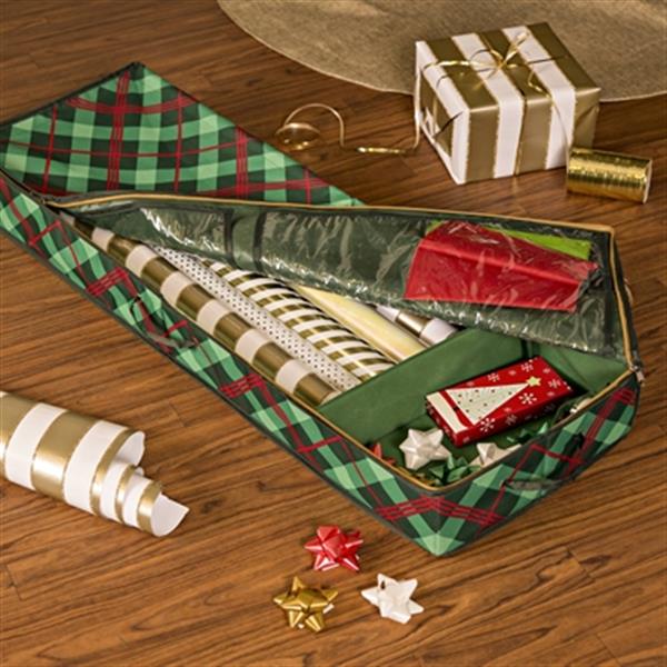 Honey-Can-Do Ornament Storage Box with Dividers, Red/Green SFT