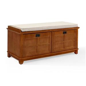 Crosley Furniture Adler Warm Oak Entryway Storage Bench