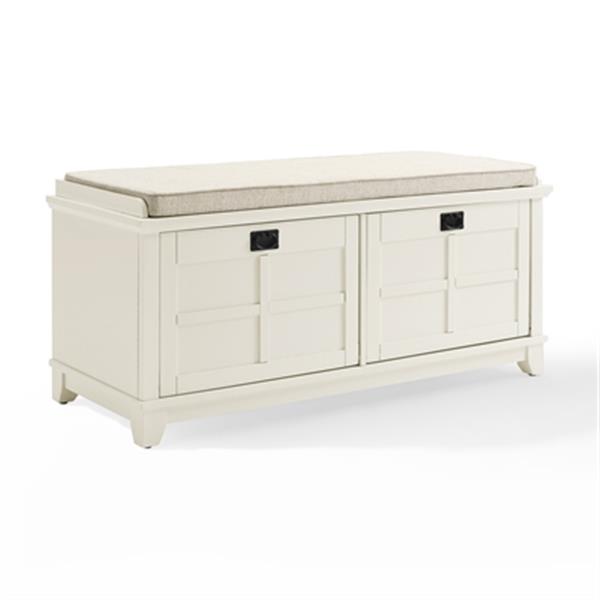 Crosley Furniture Adler White Entryway Storage Bench Cf6009 Wh Rona