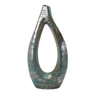 IMAX Worldwide Nehum 37.5-in x 18.5-in Green Oversized Vase