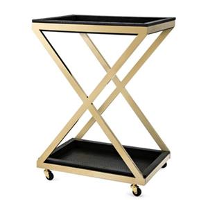 IMAX Worldwide 15.75-in x 21.75-in Marla Stainless Steel Bar Cart