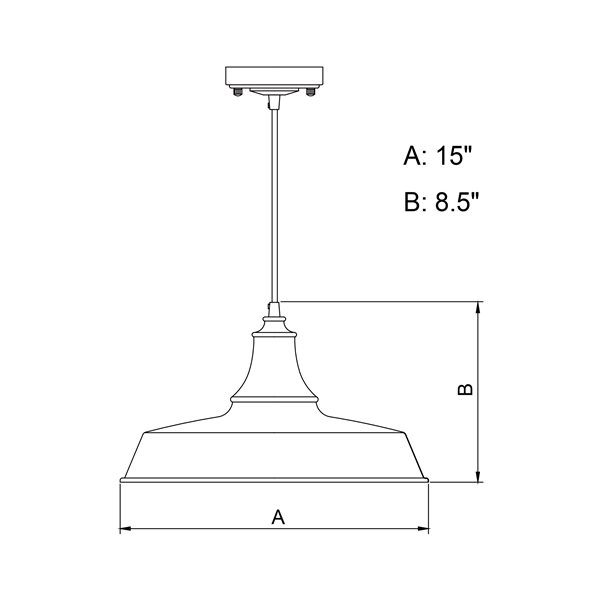 Cascadia Dorado 1-Light Bronze Gold Farmhouse Outdoor Barn Pendant Light