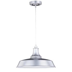 Cascadia Dorado 1-Light Silver White Farmhouse Outdoor Barn Pendant Light