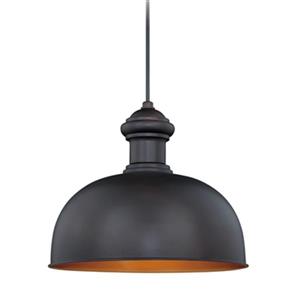 Cascadia Franklin 1-Light Bronze Gold Farmhouse Outdoor Barn Pendant light