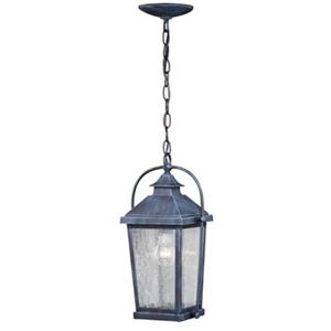 Cascadia Lexington 1-Light Black Outdoor Pendant Clear Glass Light