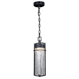 Cascadia Logan 1-Light LED Bronze Outdoor Cylinder Pendant Light