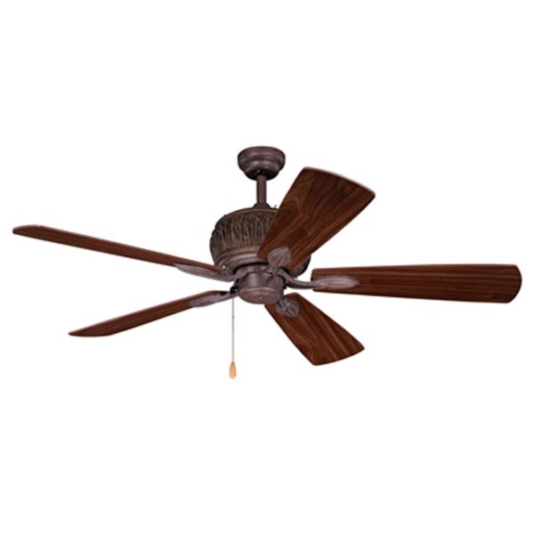 Cascadia Alpine 52 In Bronze Rustic Wood Outdoor Ceiling Fan