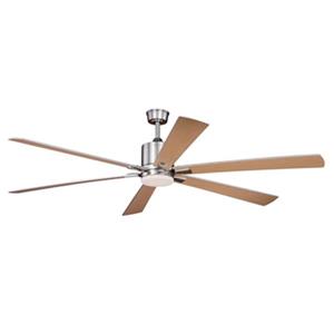 Cascadia Wheelock 72-in Nickel Ceiling Fan LED-Light Kit and Remote