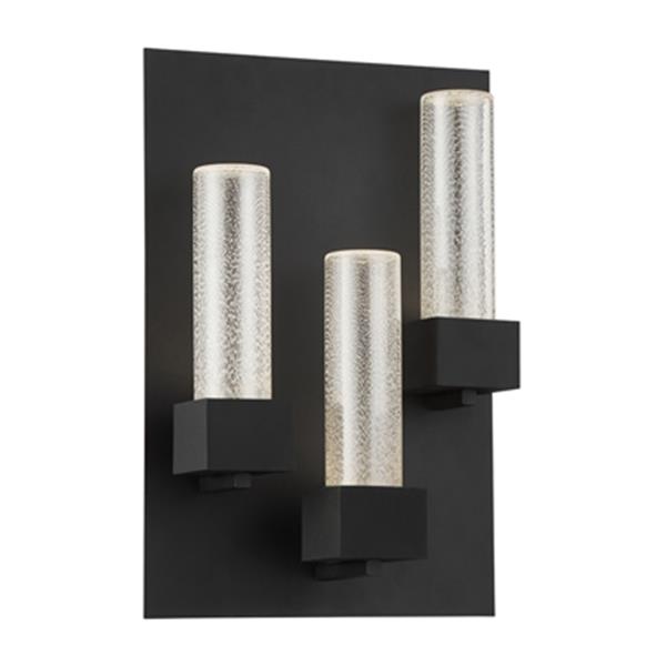 Eurofase Solato 3-Light Black Outdoor Integrated LED Sconce