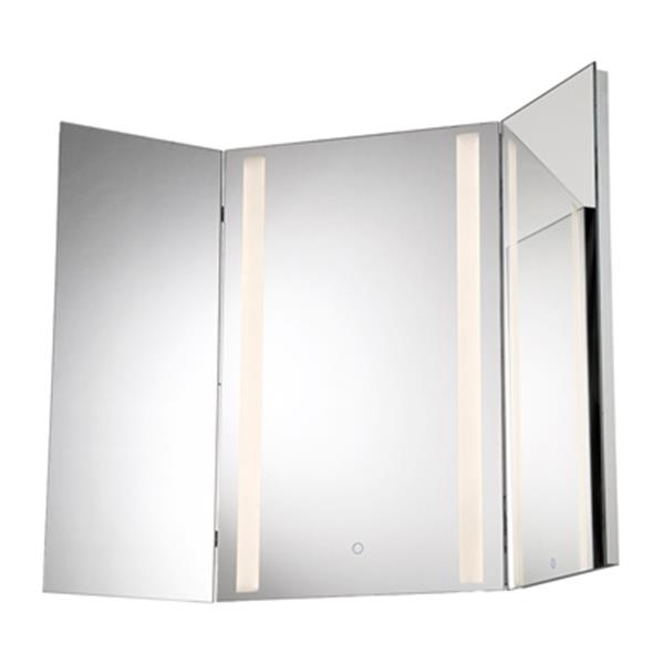 Eurofase Led Tri Fold Integrated Mirror 34000 014 Rona - Tri Fold Wall Mirror Full Length