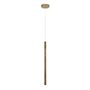 Eurofase 1-in x 24-in Antique Brass Gold Navada Integrated LED Mini Pendant Light