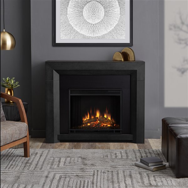 Gray Electric Fireplace
 - Real Flame Hughes Electric Fireplace 35 X 42 4 700 Btus Grey 3001e Gry Rona