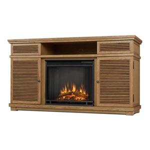 Real Flame Cavallo 32.25-in x 58.81-in Brown Entertainment Center Electric Fireplace