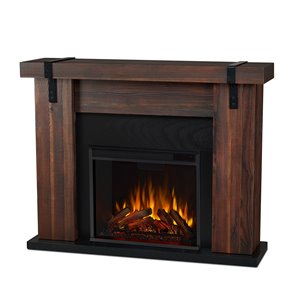 Real Flame Aspen 38.19-in x 48.50-in Brown Barnwood Electric Fireplace