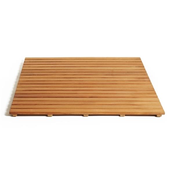 Tapis de douche/base, 36 po x 36 po, teck, brun