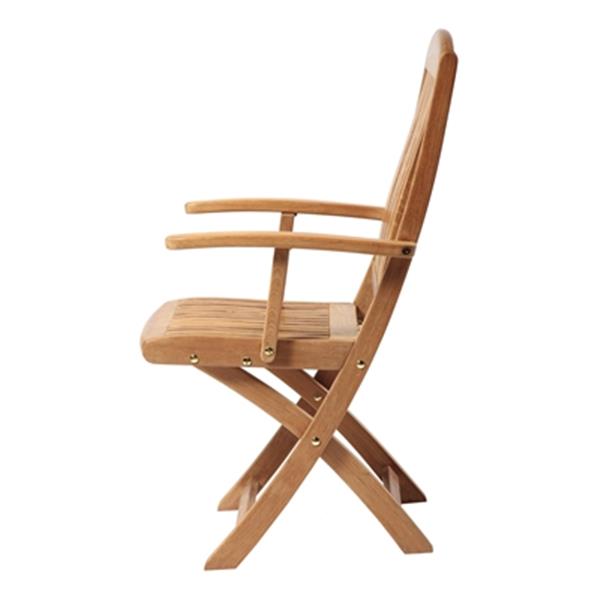 ARB Teak & Specialties Colorado 38-in x 22-in Outdoor Folding Arm Chair