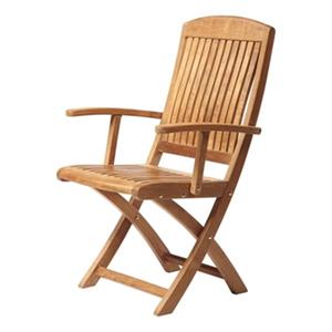 ARB Teak & Specialties Colorado 38-in x 22-in Outdoor Folding Arm Chair