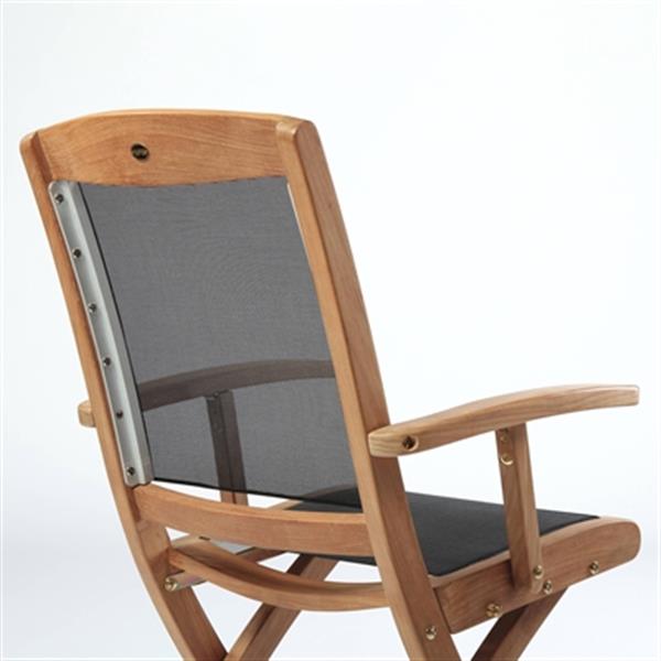 ARB Teak & Specialties Colorado 38-in x 22-in Outdoor Mesh Folding Arm Chair