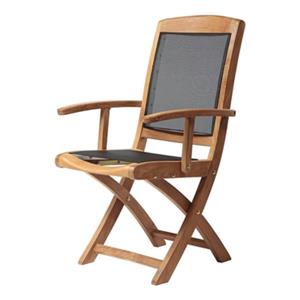 ARB Teak & Specialties Colorado 38-in x 22-in Outdoor Mesh Folding Arm Chair