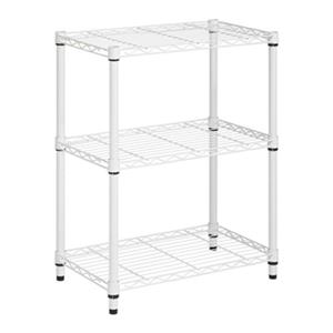 Honey Can Do White 3-Tier Heavy Duty Adjustable Shelving Unit