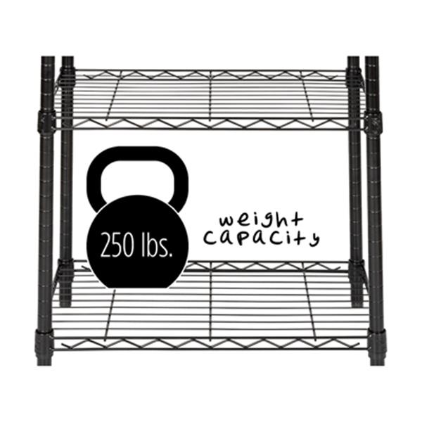 Honey Can Do Black 3Tier Heavy Duty Adjustable Shelving Unit SHF01905