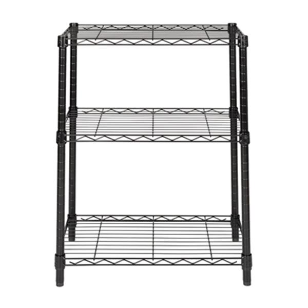 Honey Can Do Black 3Tier Heavy Duty Adjustable Shelving Unit SHF01905 RONA