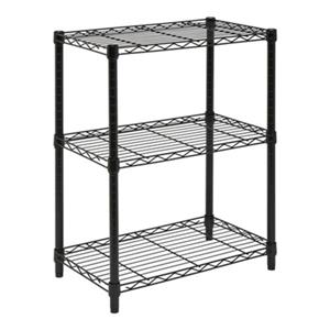 Honey Can Do Black 3-Tier Heavy Duty Adjustable Shelving Unit