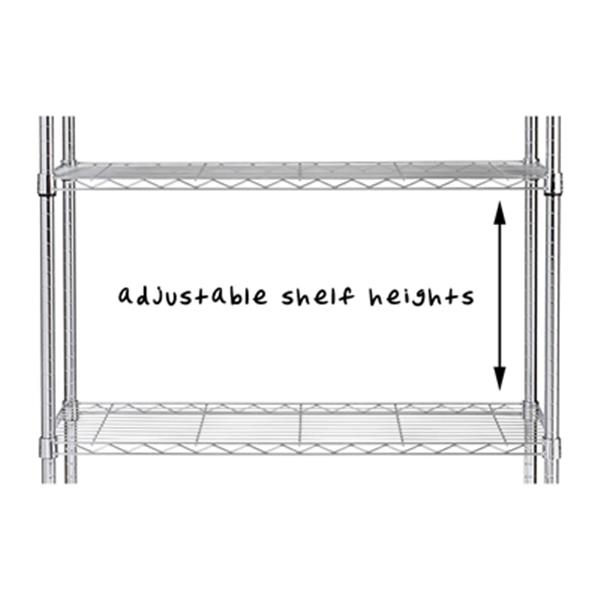 Honey Can Do Chrome 4Tier Shelving Unit SHF01906 RONA