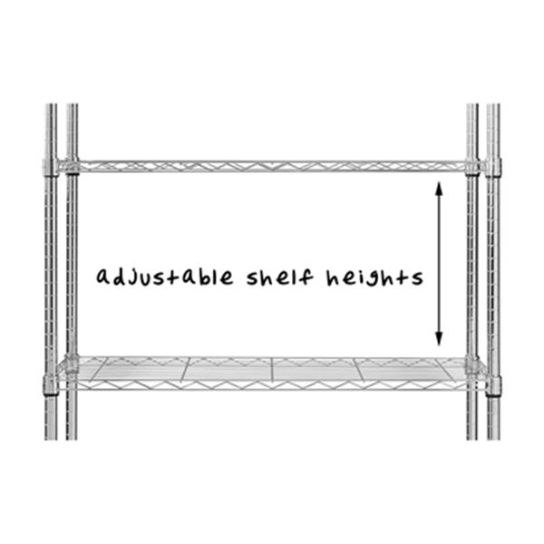 Honey Can Do Chrome 5Tier Heavy Duty Adjustable Shelving Unit SHF