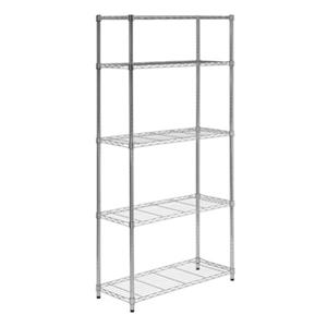Honey Can Do Chrome 5-Tier Heavy Duty Adjustable Shelving Unit