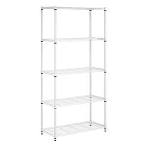 Honey Can Do White 5-Tier Heavy Duty Adjustable Shelving Unit