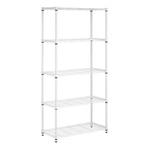 Honey Can Do White 5-Tier Heavy Duty Adjustable Storage Shelf